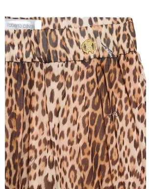 Roberto Cavalli Junior ジャガー柄プリーツスカート - ブラウン - サムネイル2