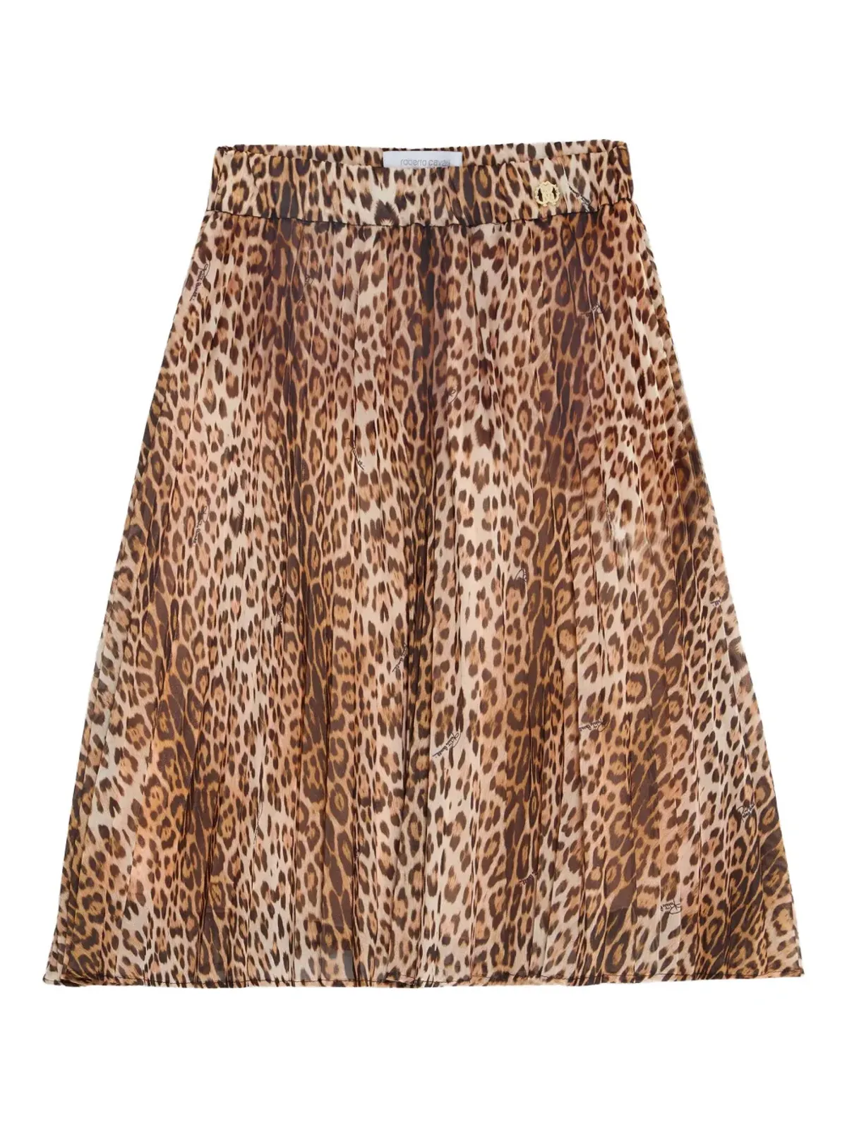 Roberto Cavalli Junior ジャガー柄プリーツスカート - ブラウン - 画像4