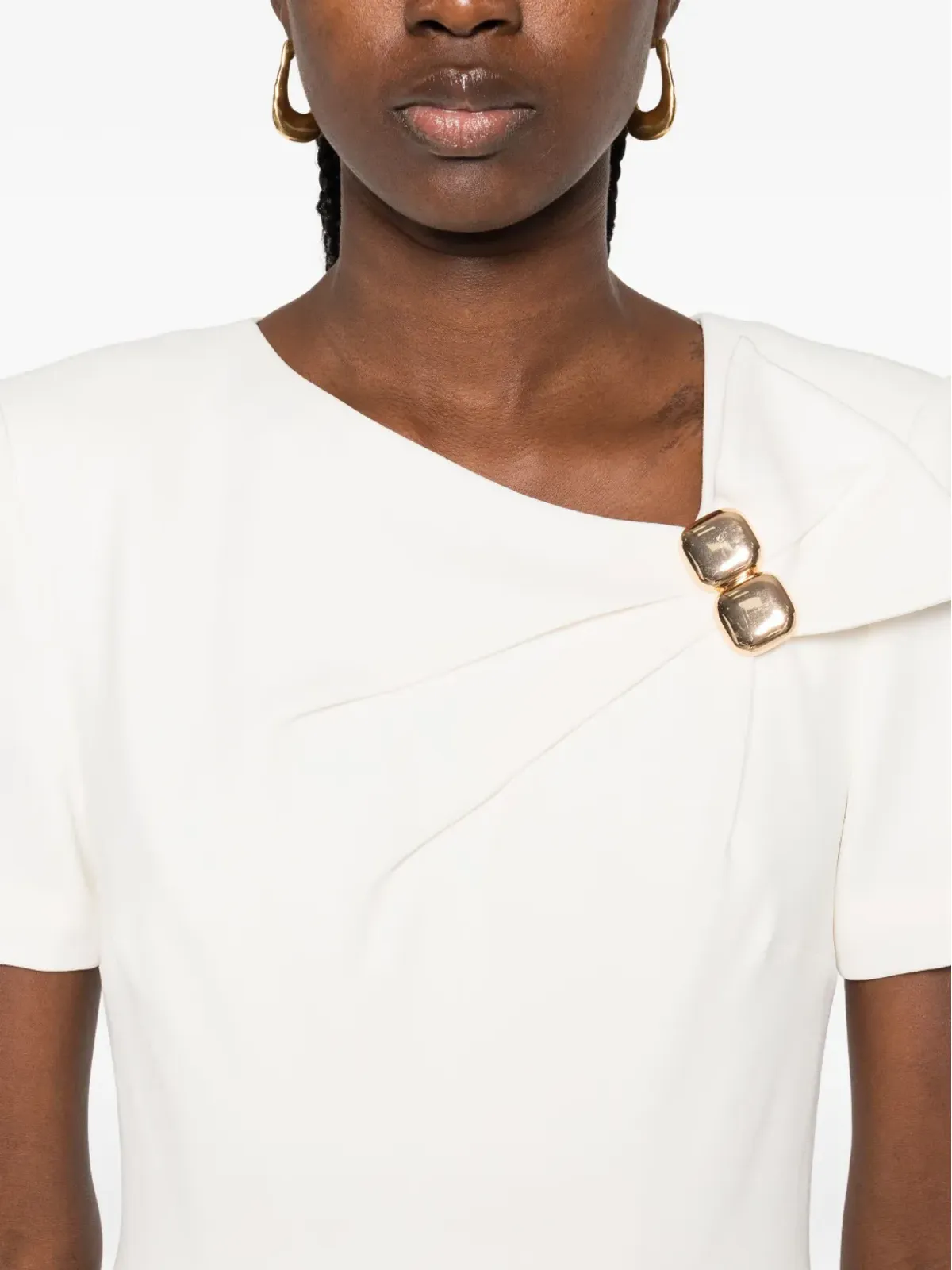 Roland Mouret プリーツノットディテール ミディドレス - 画像5