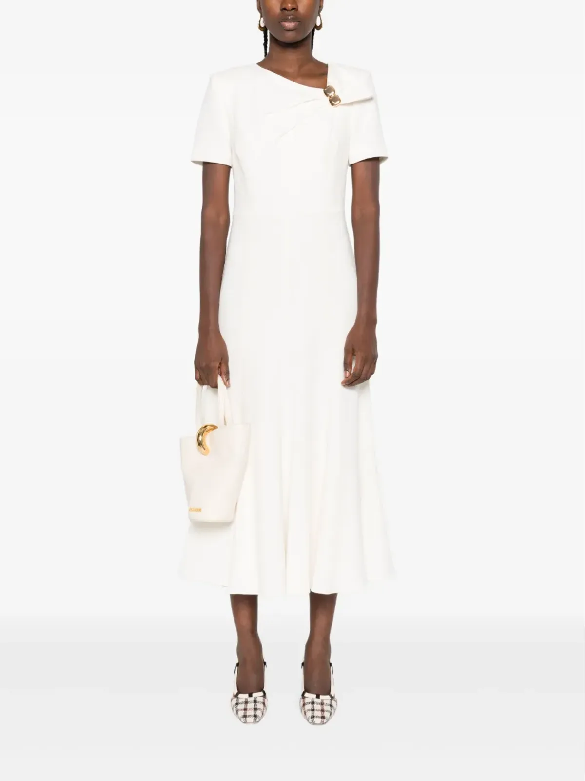 Roland Mouret プリーツノットディテール ミディドレス - 画像2