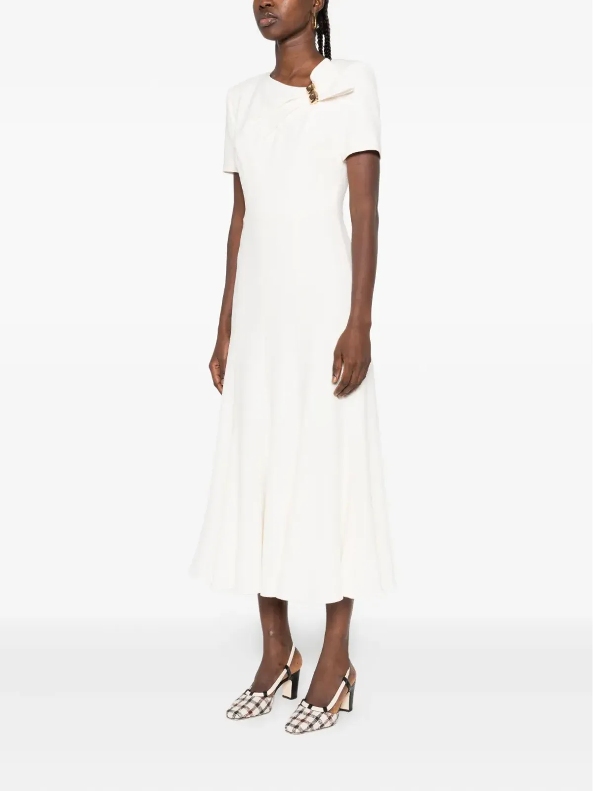 Roland Mouret プリーツノットディテール ミディドレス - 画像3