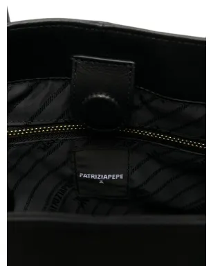 Patrizia Pepe ニュービジネス レザー トートバッグ - ブラック - サムネイル4