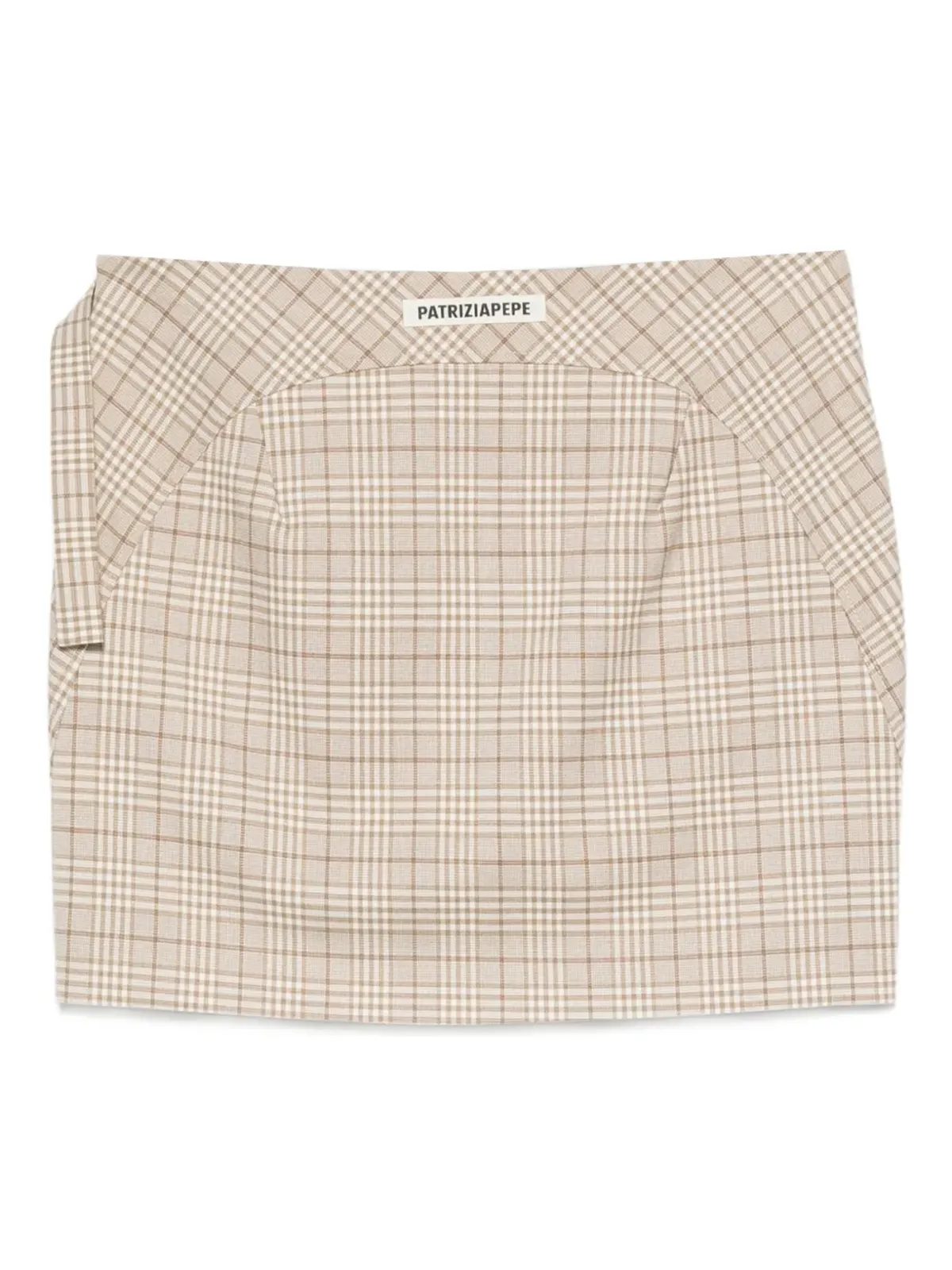 Patrizia Pepe plaid-pattern mini skirt - Neutrals - 画像2