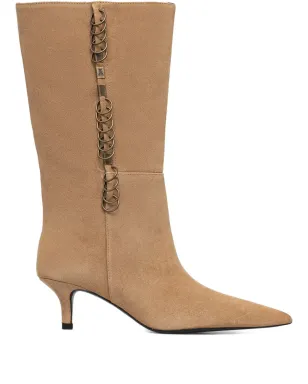 Patrizia Pepe チェーンディテール ポインテッドトゥ ニーハイブーツ - サムネイル1
