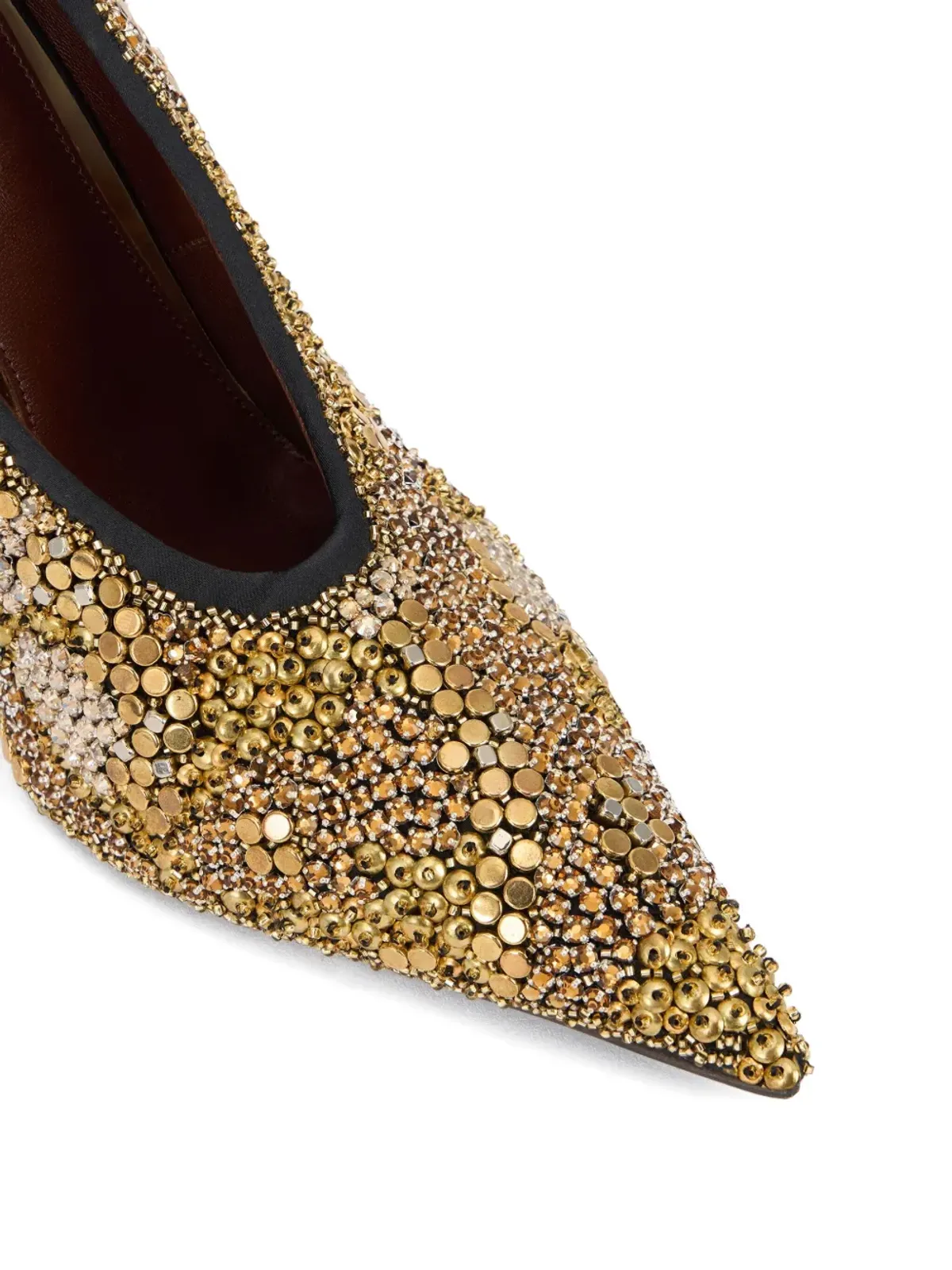Roberto Cavalli pointed embellished pumps - Yellow - 画像4