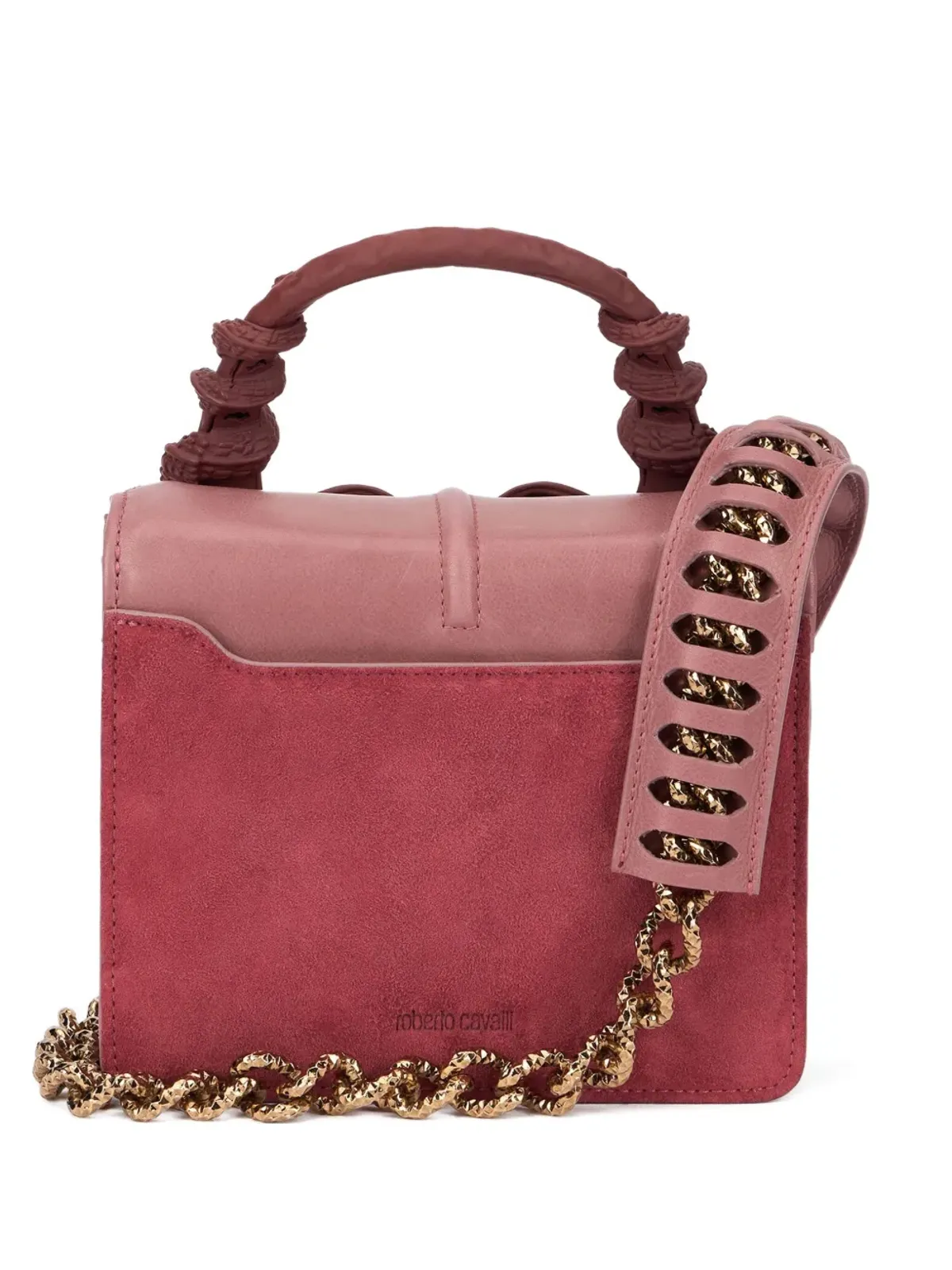 Roberto Cavalli 蛇モチーフのレザートートバッグ - 画像3