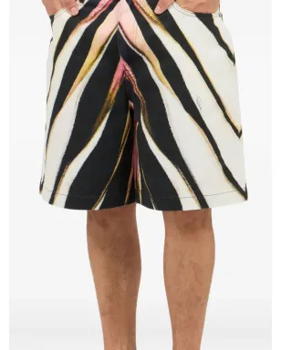 Roberto Cavalli ゼブラ柄デニムショーツ - サムネイル4