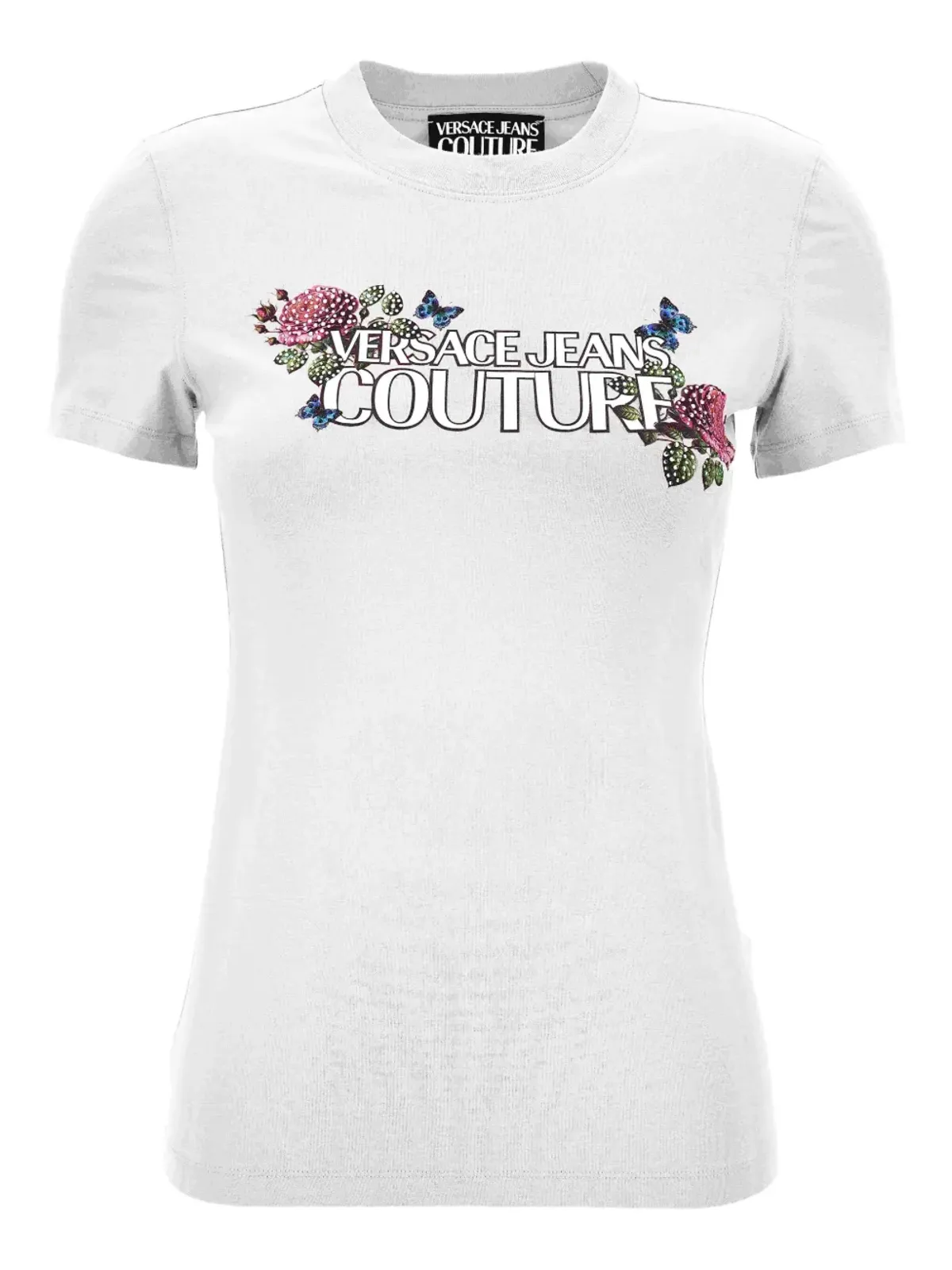 Versace Jeans Couture フローラル蝶プリント Tシャツ - 画像1