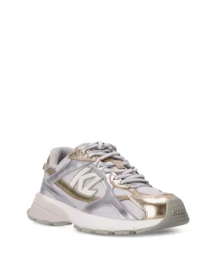 Karl Lagerfeld Orion metallic-effect panelled low-top sneakers - Silver - サムネイル2