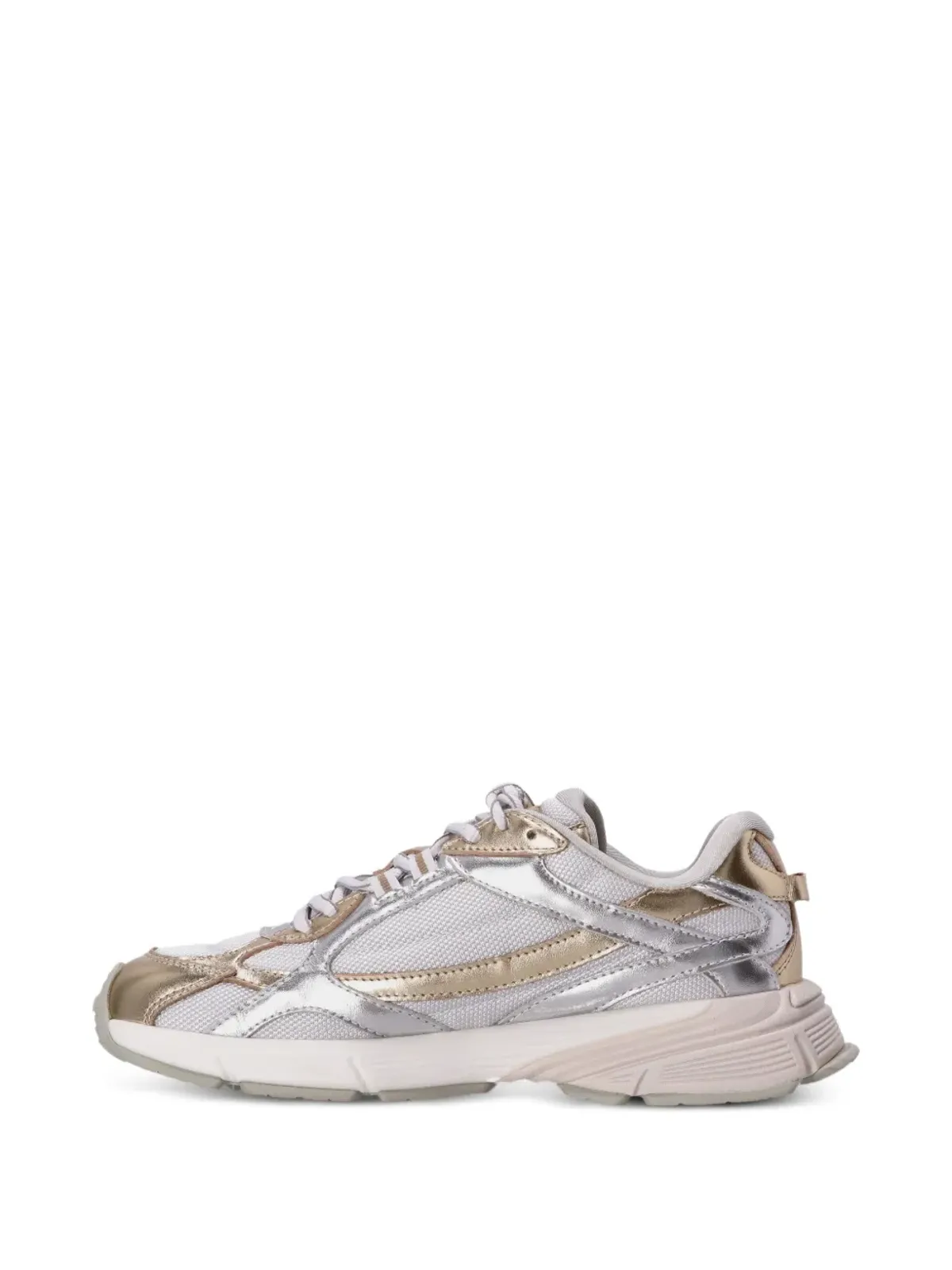 Karl Lagerfeld Orion metallic-effect panelled low-top sneakers - Silver - 画像3