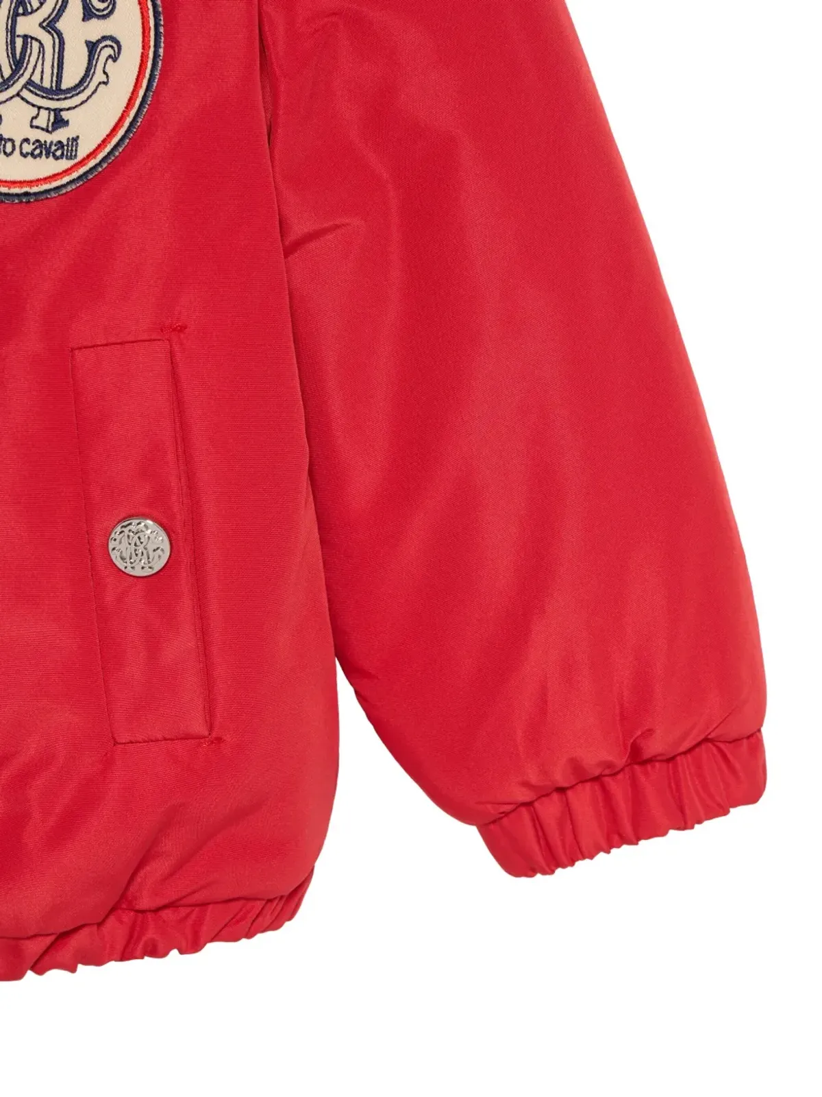 Roberto Cavalli Junior モノグラムパッチ フード付きジャケット - 画像3