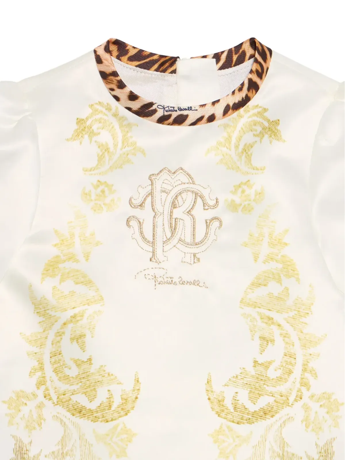 Roberto Cavalli Junior ジャガー柄サテンのドレス - 画像5