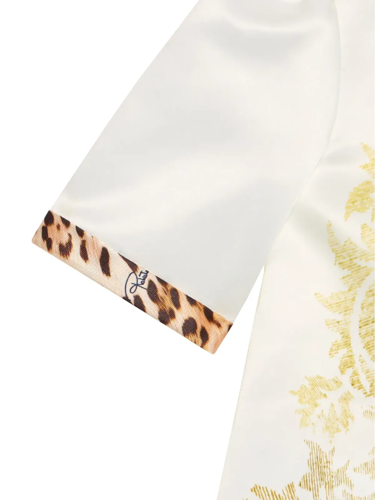 Roberto Cavalli Junior ジャガー柄サテンのドレス - 画像3