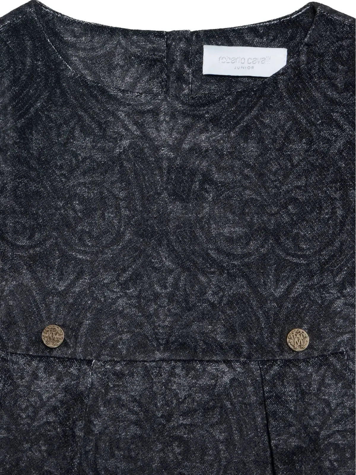 Roberto Cavalli Junior ボタンディテールドレス - ブラック - 画像5