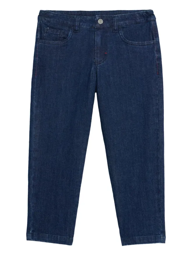 Roberto Cavalli Junior Roberto Cavalli Junior ロゴパッチジーンズの商品画像