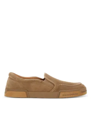Dolce & Gabbana Portofino Yacht スエード スリップオン スニーカー - ブラウン - サムネイル1