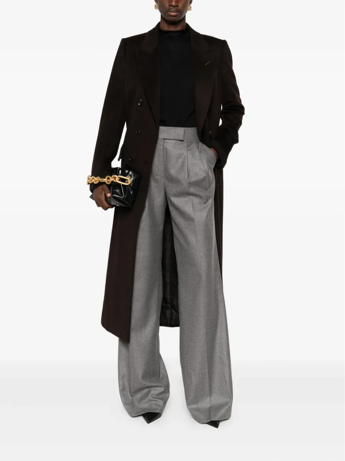 TOM FORD プリーツフロント バックル-タブ パンツ - 画像2