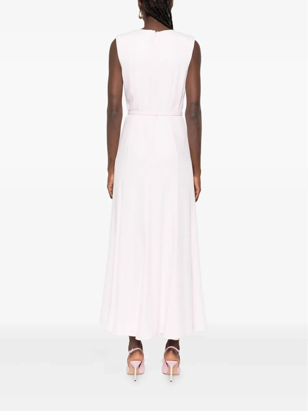Roland Mouret ノットディテール ベルト付き ミディドレス ピンク - 画像4