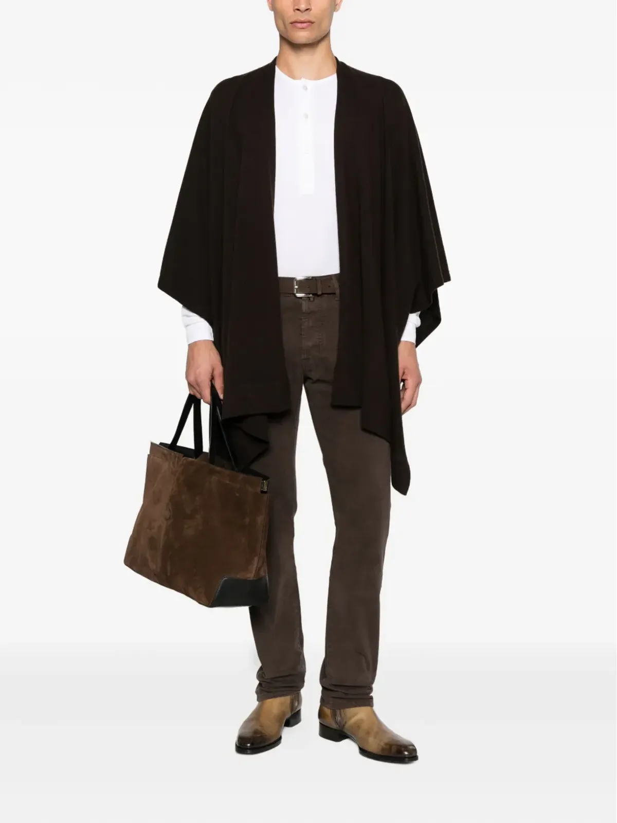 TOM FORD リブ編みヘンリーネックTシャツ - 画像2
