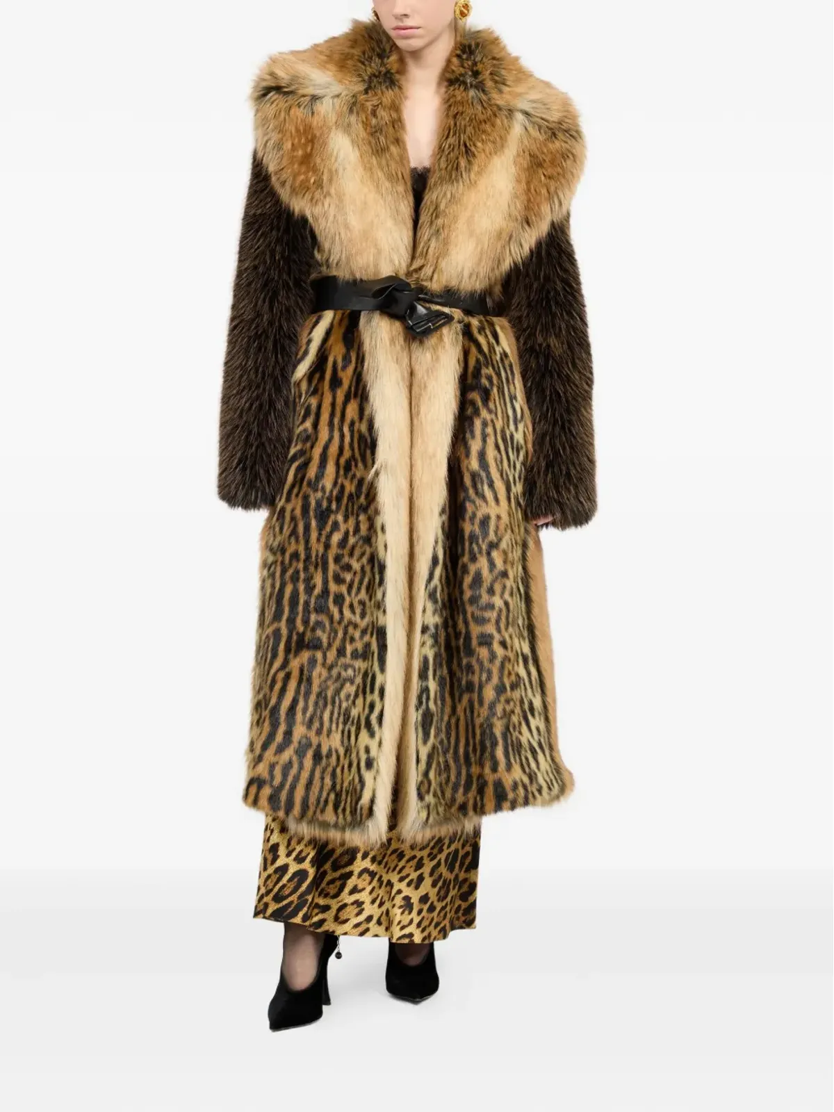 Roberto Cavalli ジャガー柄シルクスカート - 画像2