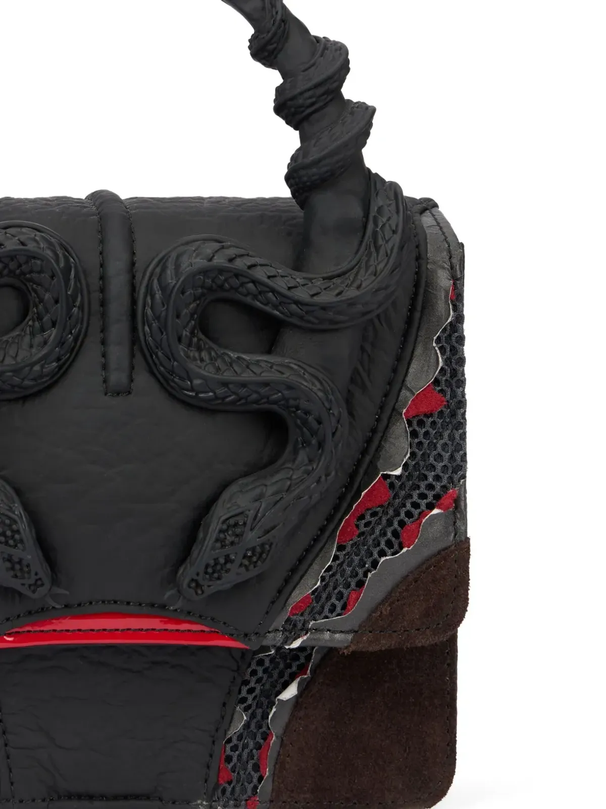 Roberto Cavalli 蛇柄チェーンショルダーバッグ - 画像4