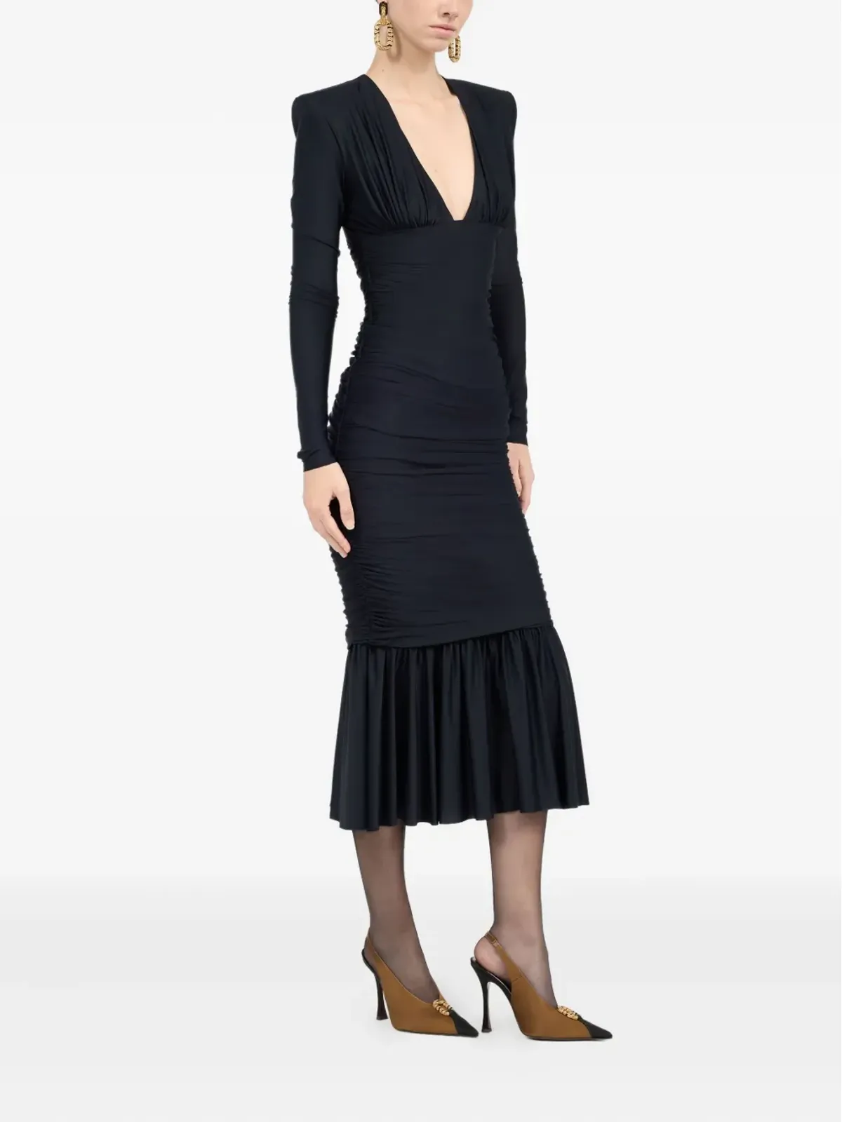 Roberto Cavalli ルシュドディテール ミディドレス - 画像3
