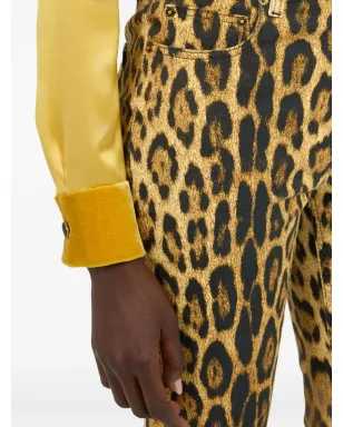 Roberto Cavalli ジャガー柄フレアデニムパンツ - サムネイル5