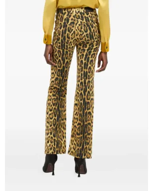 Roberto Cavalli ジャガー柄フレアデニムパンツ - サムネイル4