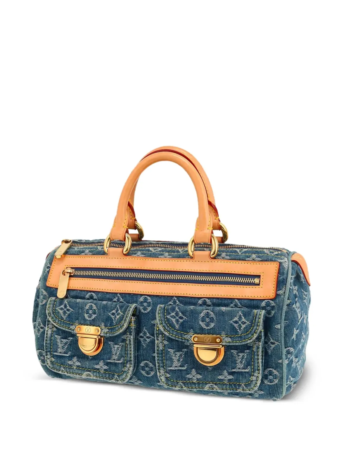 Louis Vuitton Pre-Owned Speedy デニム ハンドバッグ - 画像5