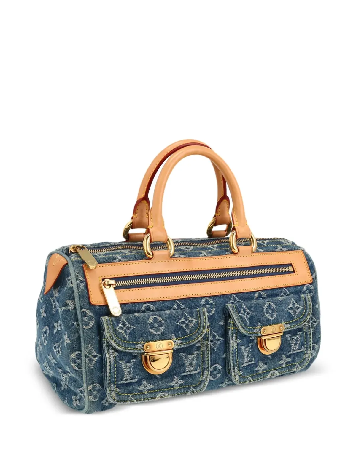 Louis Vuitton Pre-Owned Speedy デニム ハンドバッグ - 画像3