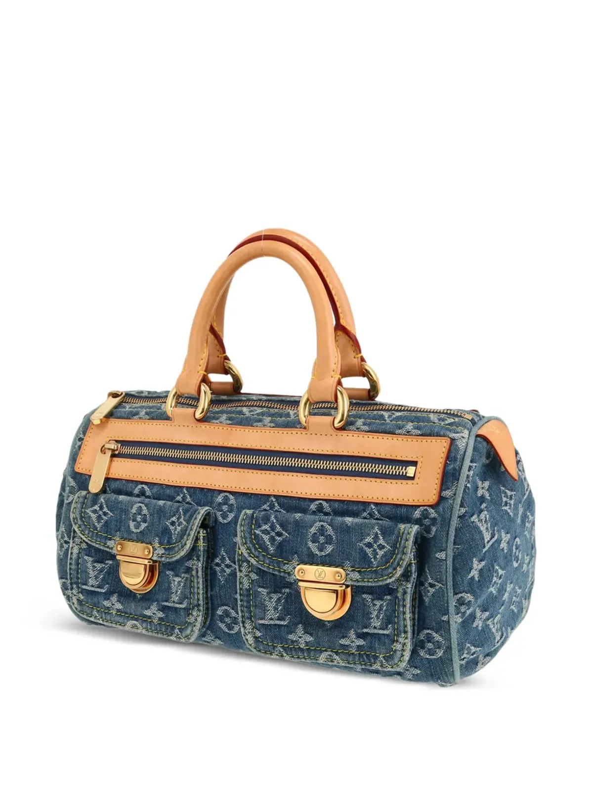 Louis Vuitton Pre-Owned Speedy デニム ハンドバッグ - 画像4
