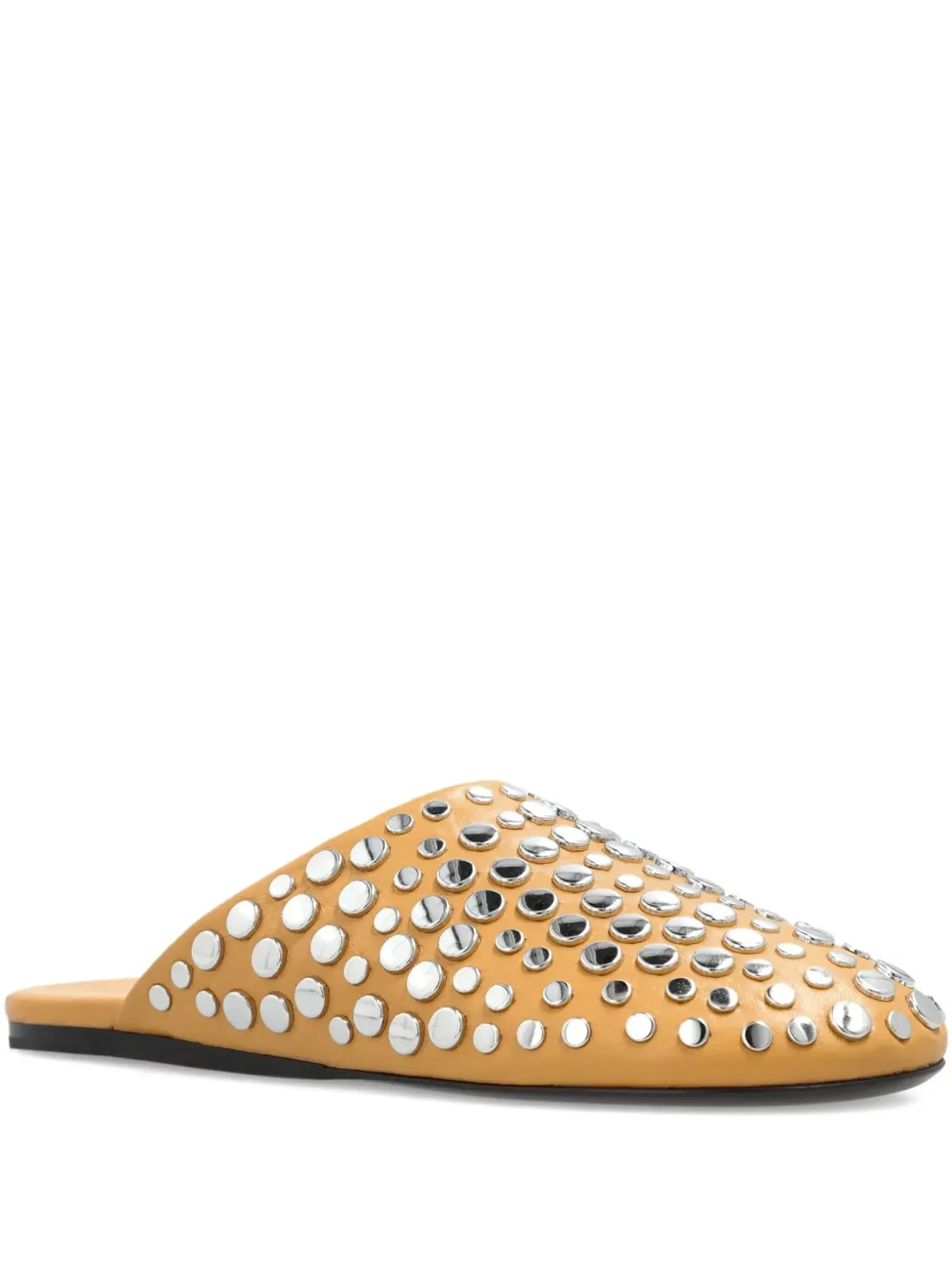 Tory Burch レザースタッズ付きフラットミュール - 画像1