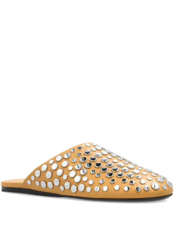 Tory Burch Tory Burch レザースタッズ付きフラットミュールの商品画像