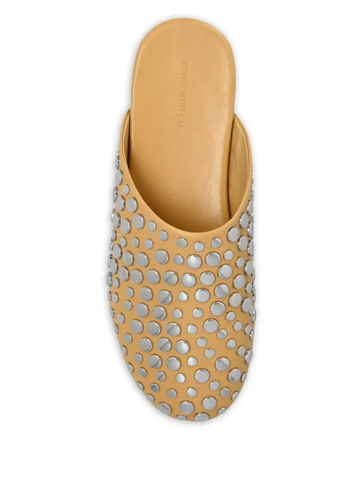 Tory Burch レザースタッズ付きフラットミュール - 画像2