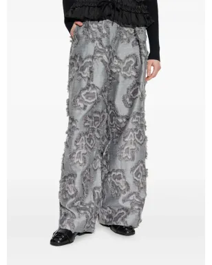 GANNI 裾ほつれ花柄パラッツォパンツ - サムネイル3