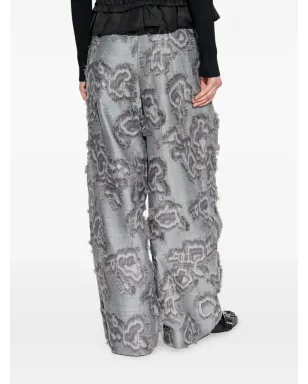 GANNI 裾ほつれ花柄パラッツォパンツ - サムネイル4