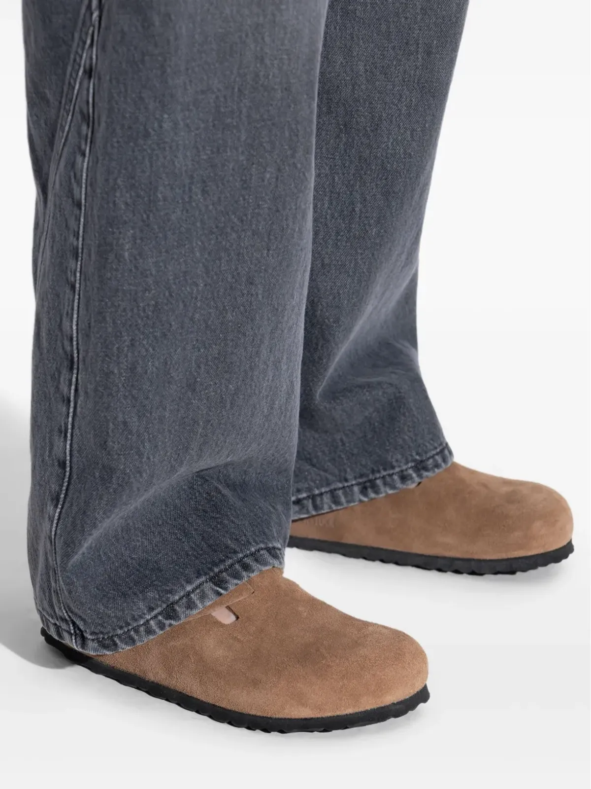 Birkenstock バックル付きスエードフラットミュール - 画像5