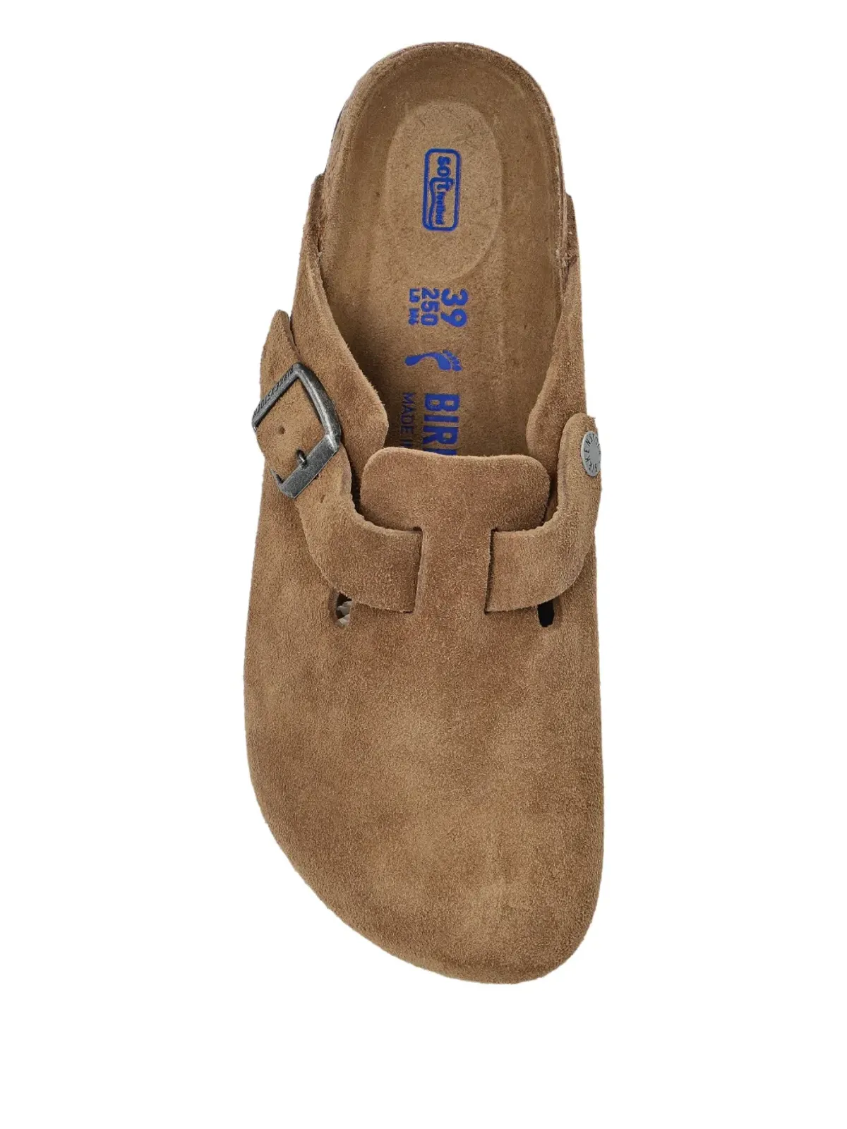 Birkenstock バックル付きスエードフラットミュール - 画像4