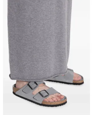 Birkenstock ダブルバックル スエード フラットサンダル - グレー - サムネイル5
