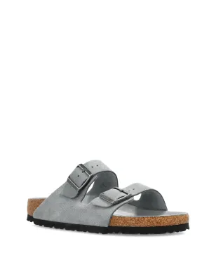 Birkenstock ダブルバックル スエード フラットサンダル - グレー - サムネイル2