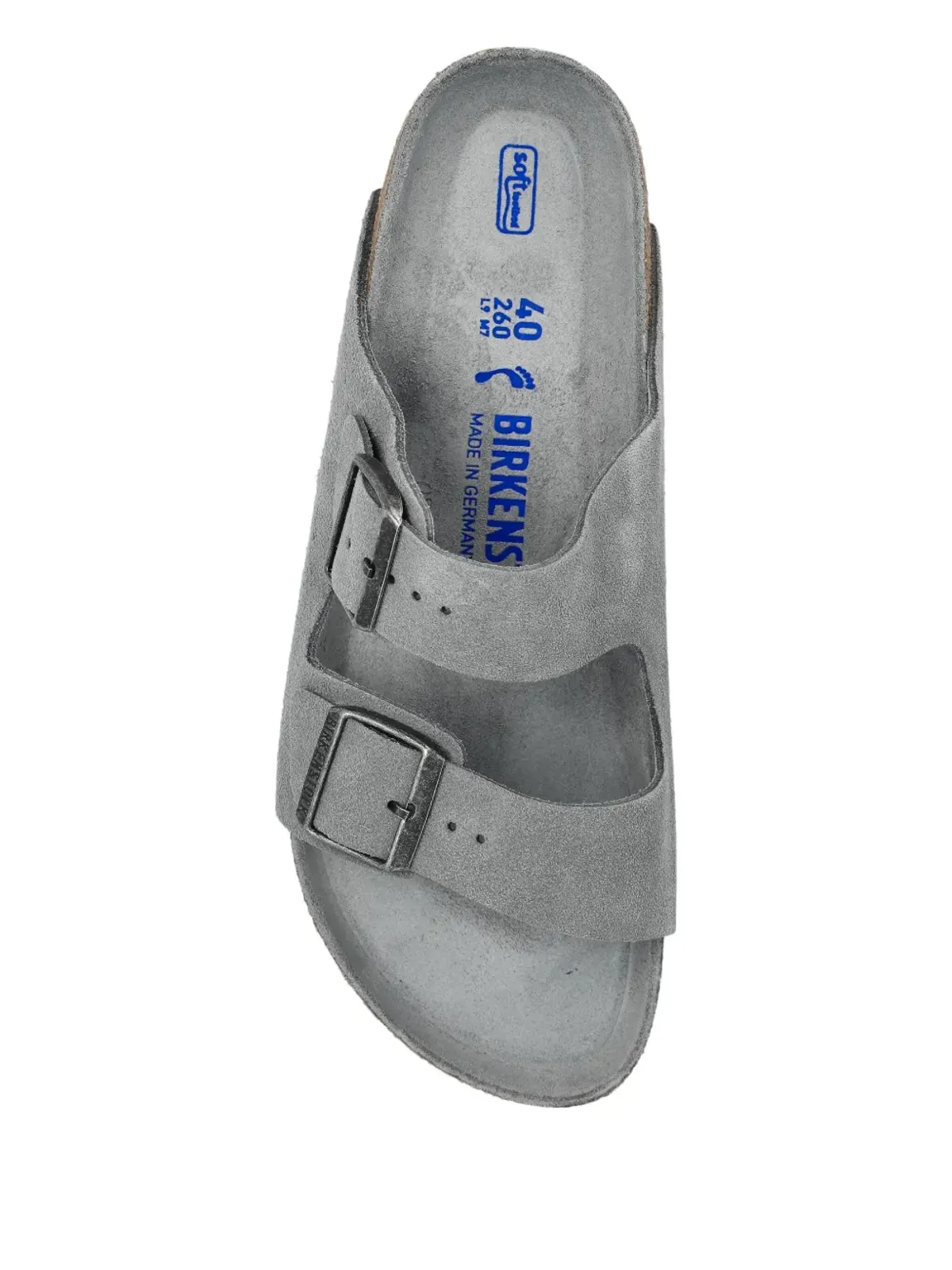 Birkenstock ダブルバックル スエード フラットサンダル - グレー - 画像3