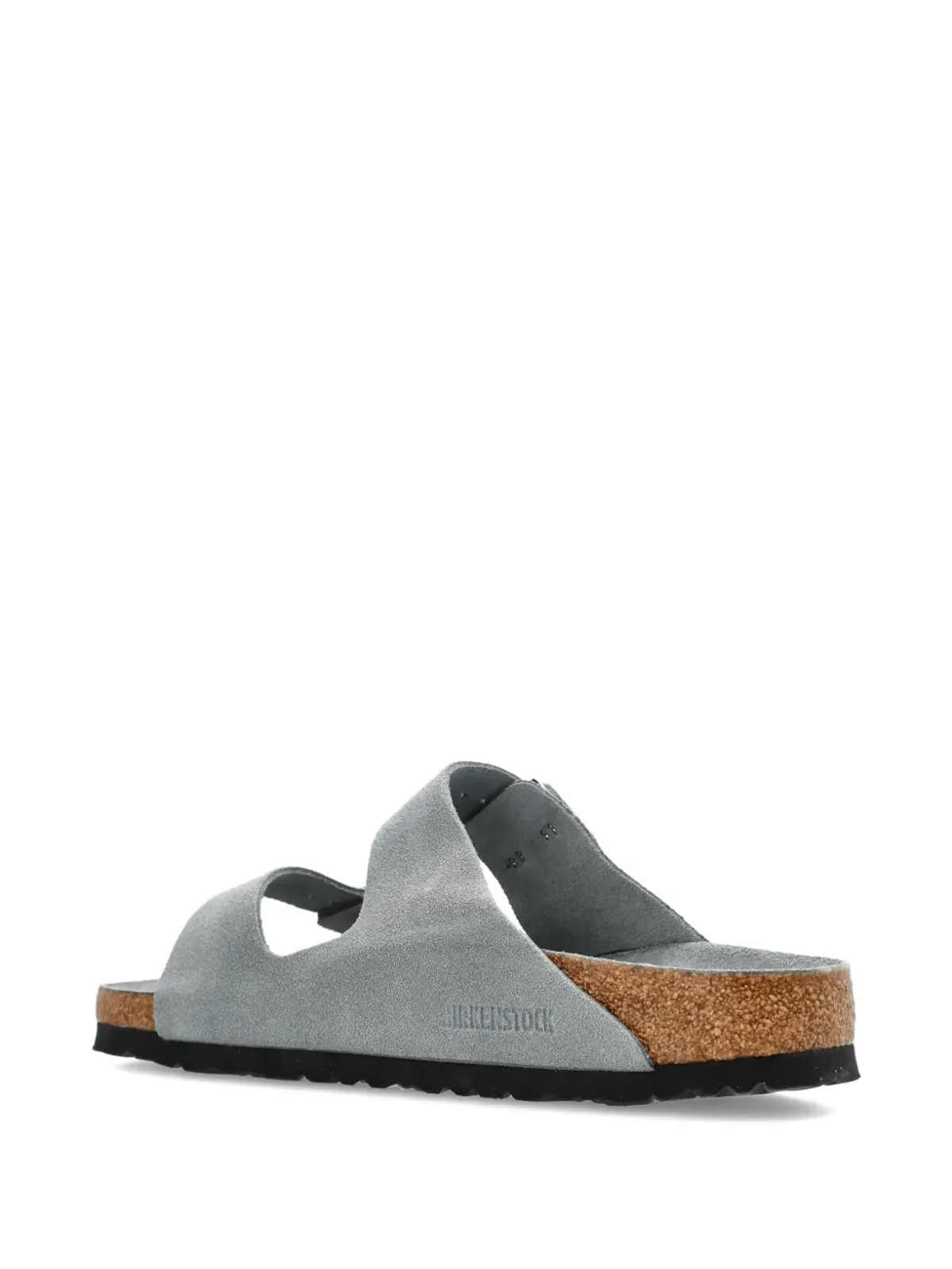 Birkenstock ダブルバックル スエード フラットサンダル - グレー - 画像4