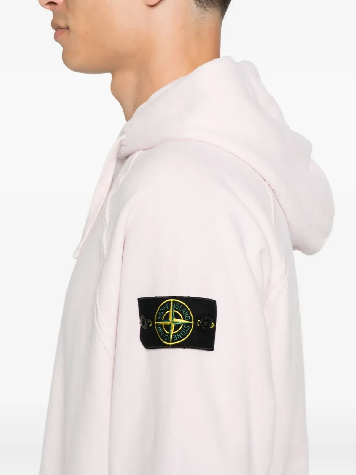 Stone Island ロゴパッチ付きフードセーター - 画像5