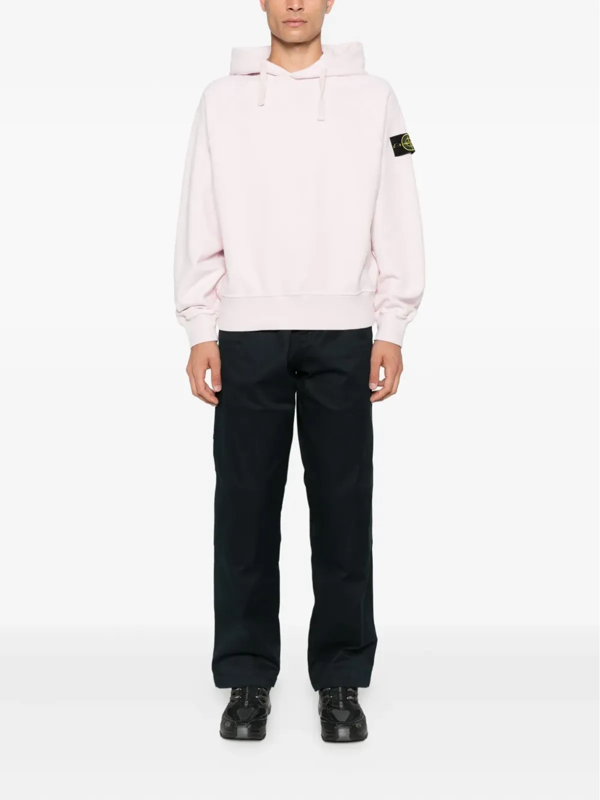 Stone Island ロゴパッチ付きフードセーター - 画像2