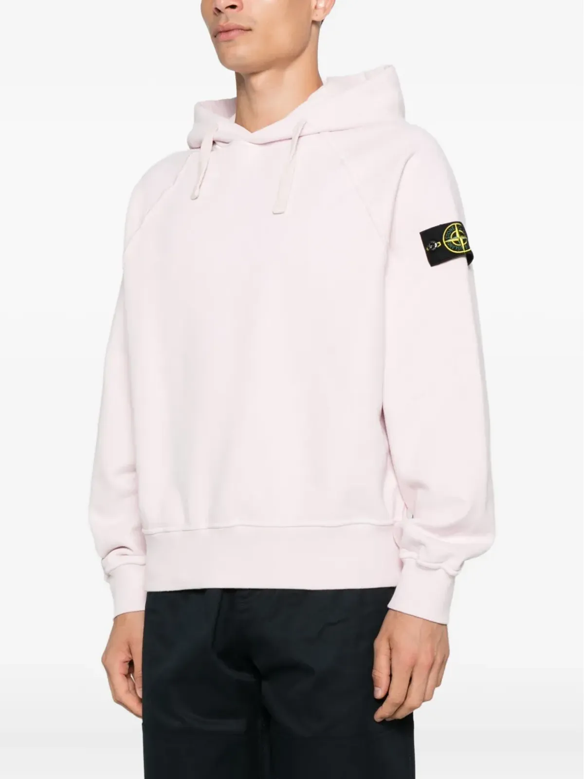 Stone Island ロゴパッチ付きフードセーター - 画像3