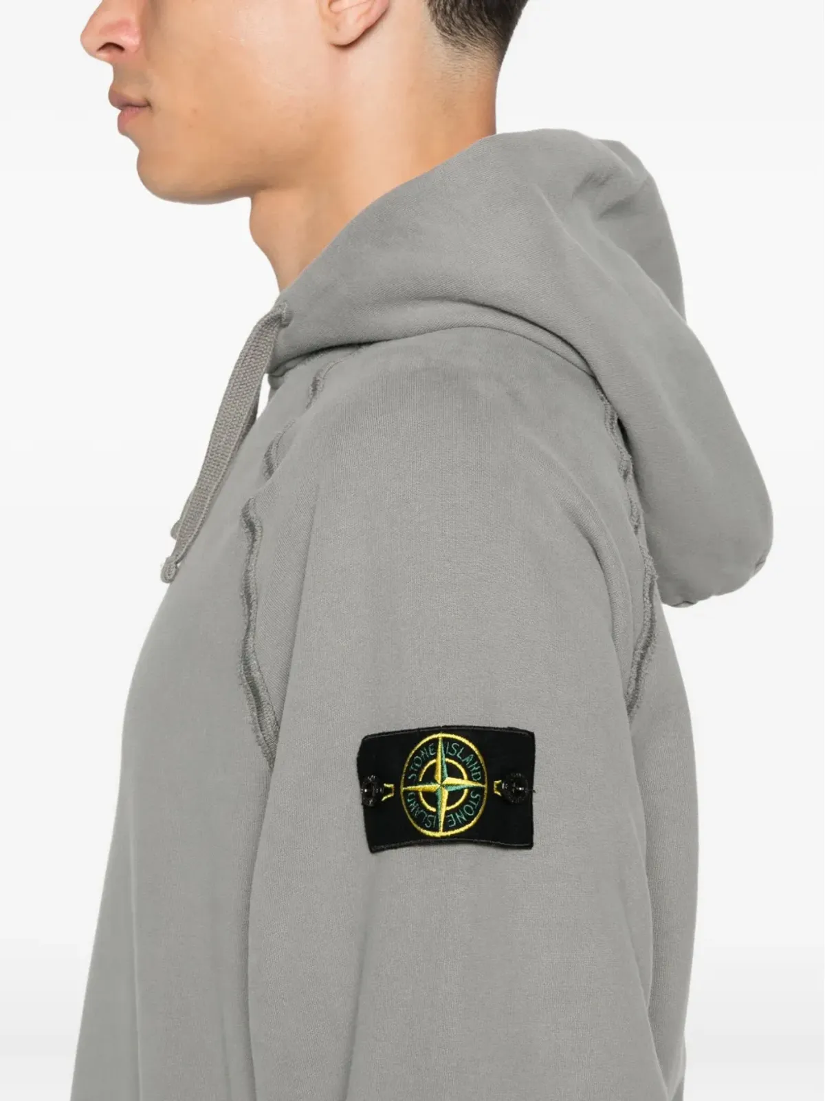 Stone Island ラグランスリーブ ロゴパッチ フード付きパーカー - 画像5
