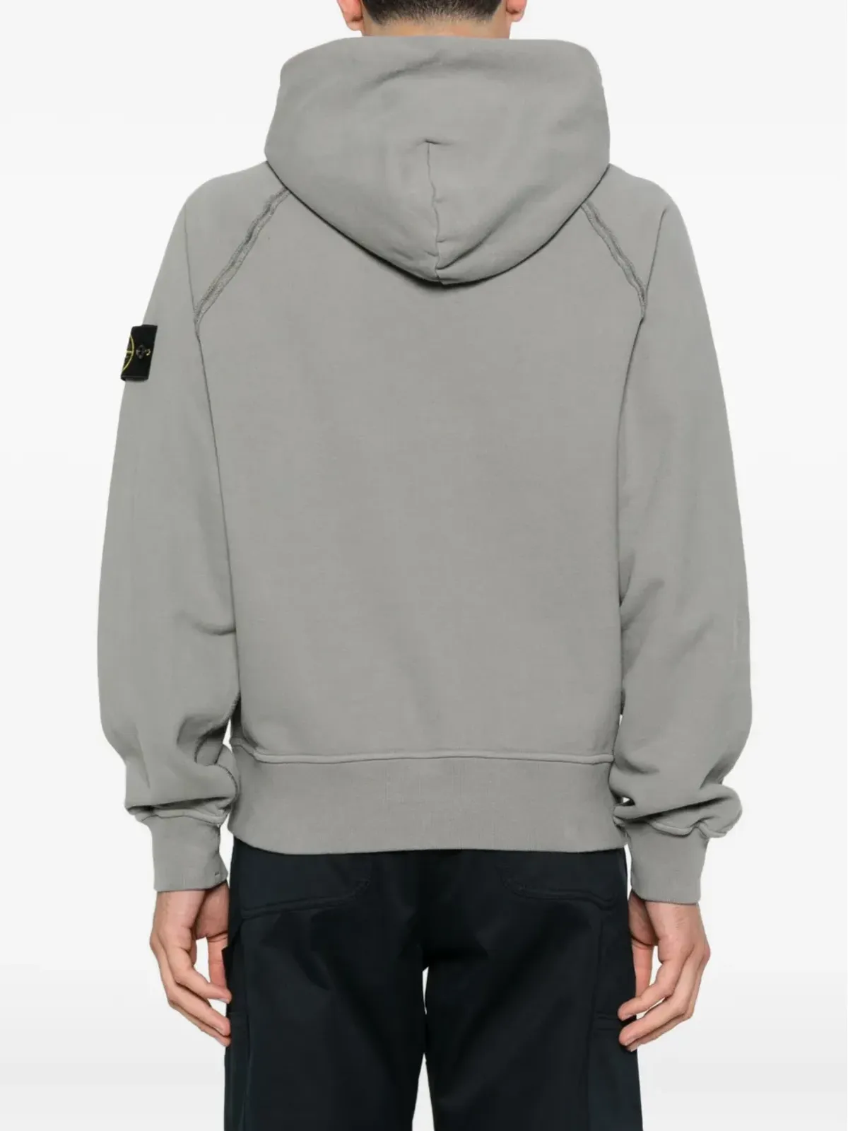 Stone Island ラグランスリーブ ロゴパッチ フード付きパーカー - 画像4