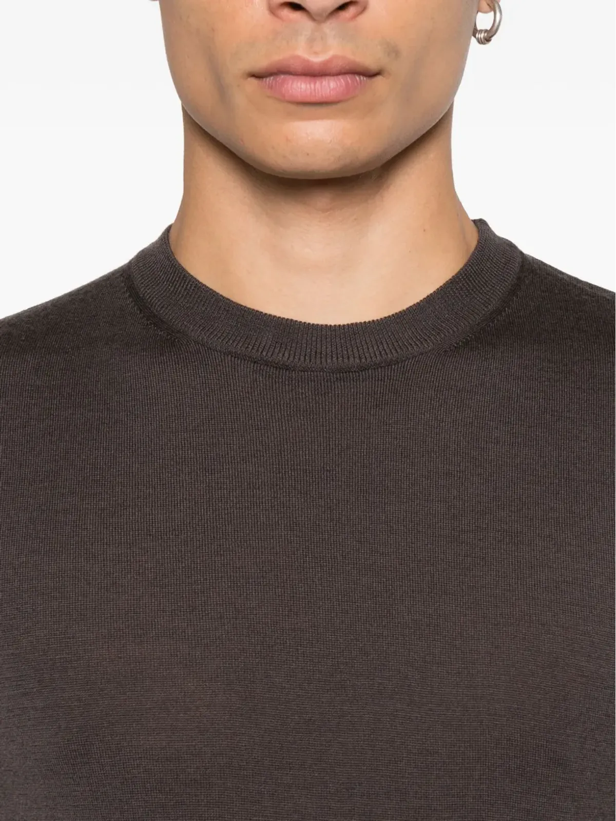 Canali クルーネック ウールセーター - 画像5
