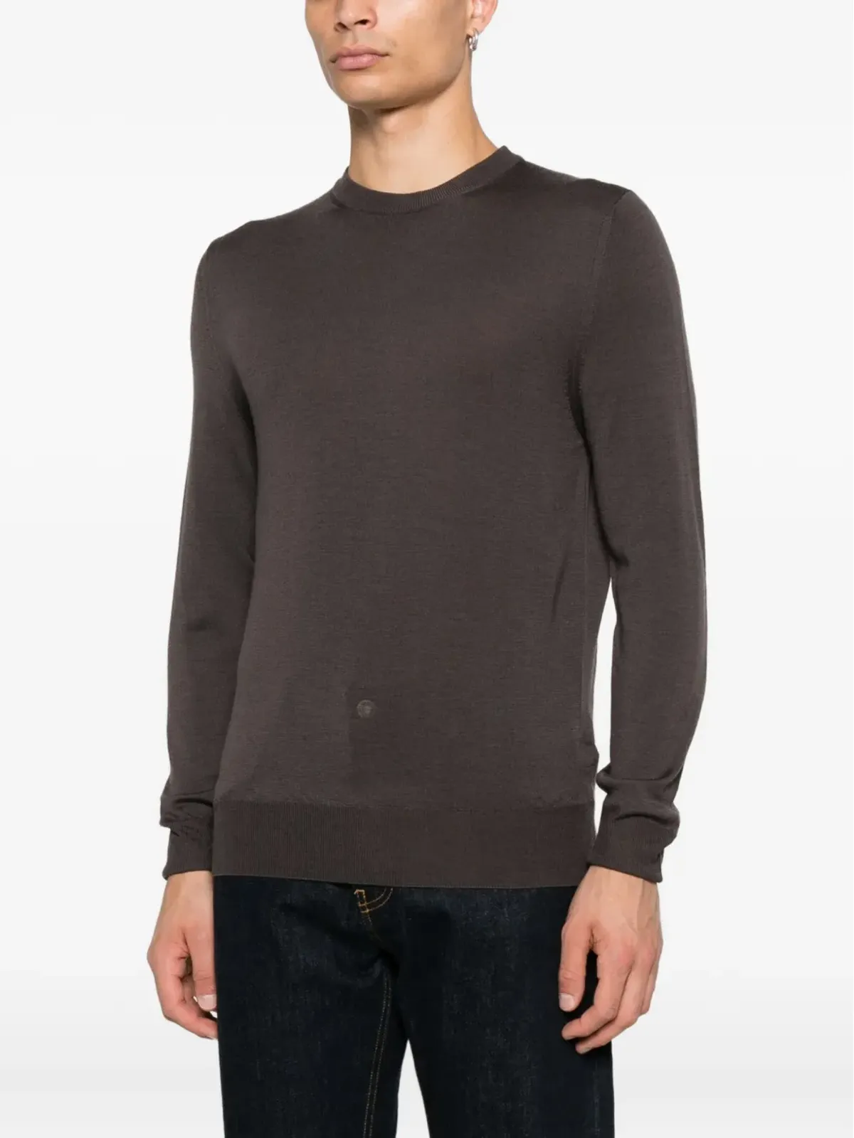 Canali クルーネック ウールセーター - 画像3