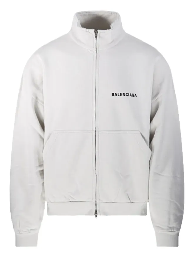 Balenciaga Balenciaga ジップアップ ロゴプリント ジャケット - Whiteの商品画像